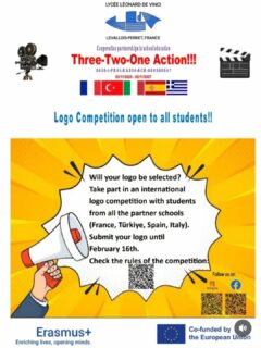 Révèle tes talents en créant le logo pour le nouveau projet erasmus! Plus d’info dans pronote!!