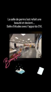 La nouvelle salle d’etude 025 : Un nouvel espace beau et  calme pour les élèves désireux de travailler, réviser ou lire vient d'être créé avec l'appui des élèves du CVL. Merci à toutes celles et ceux qui ont contribué à la réflexion et à la mise en œuvre de ce nouvel espace pensé pour le bien être et le climat d'étude des élèves.
Au rez de chaussée en lieu et place de l'ancienne "perm"
#climatscolaire #epsa