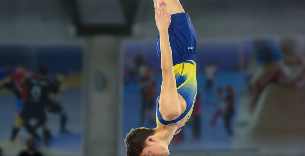 Mathéo, 4ème au Championnat de France Elite de Trampoline