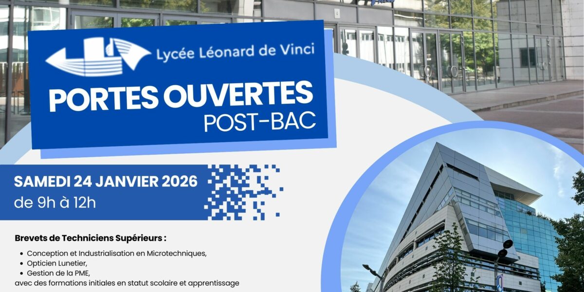 Samedi 24 janvier 2026 : JPO POST BAC