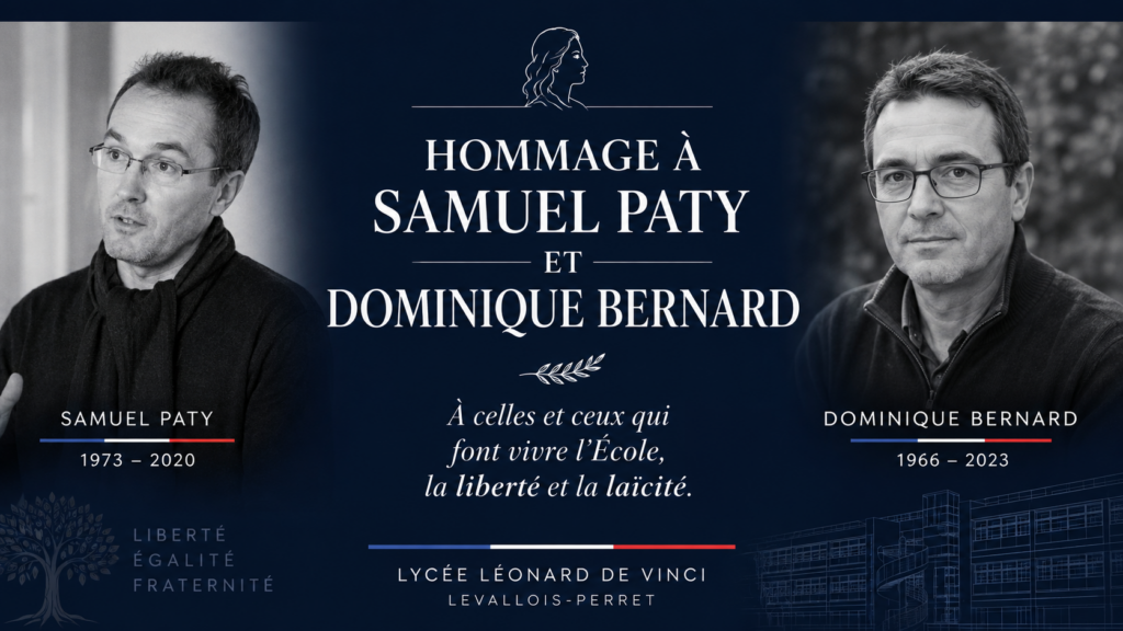 Hommage à Samuel PATY et Dominique BERNARD